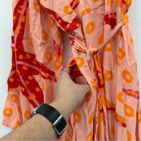 Farm x Anthropologie One-Shoulder Starfish Maxi Dress Size Small Coastal Chic - Picture 6 of 10